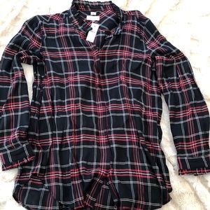 Loft- Button Down Plaid - NWT!